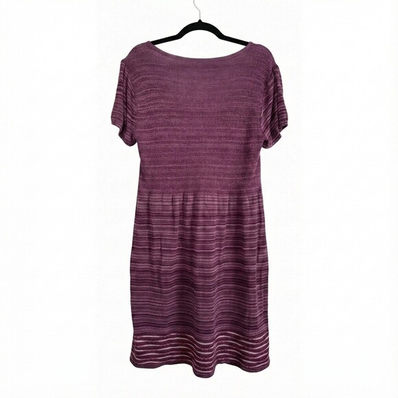 Retro Target Purple Knit Midi Dress XXL | Soft Stretch Short Sleeve Dress - Picture 2 of 7